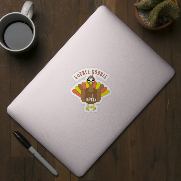 Gobble Gobble Lil Turkey Matching Family Thanksgiving Turkey by Rosemarie Guieb Designs